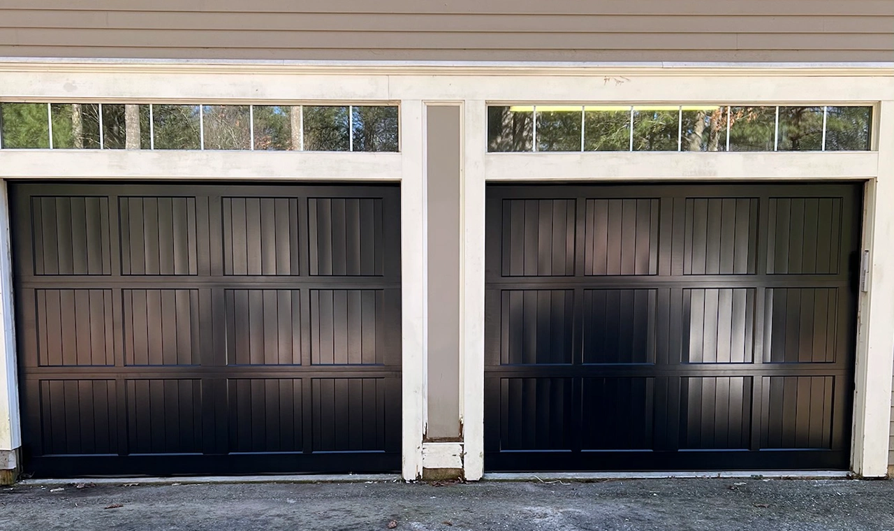 Hormann black garage doors